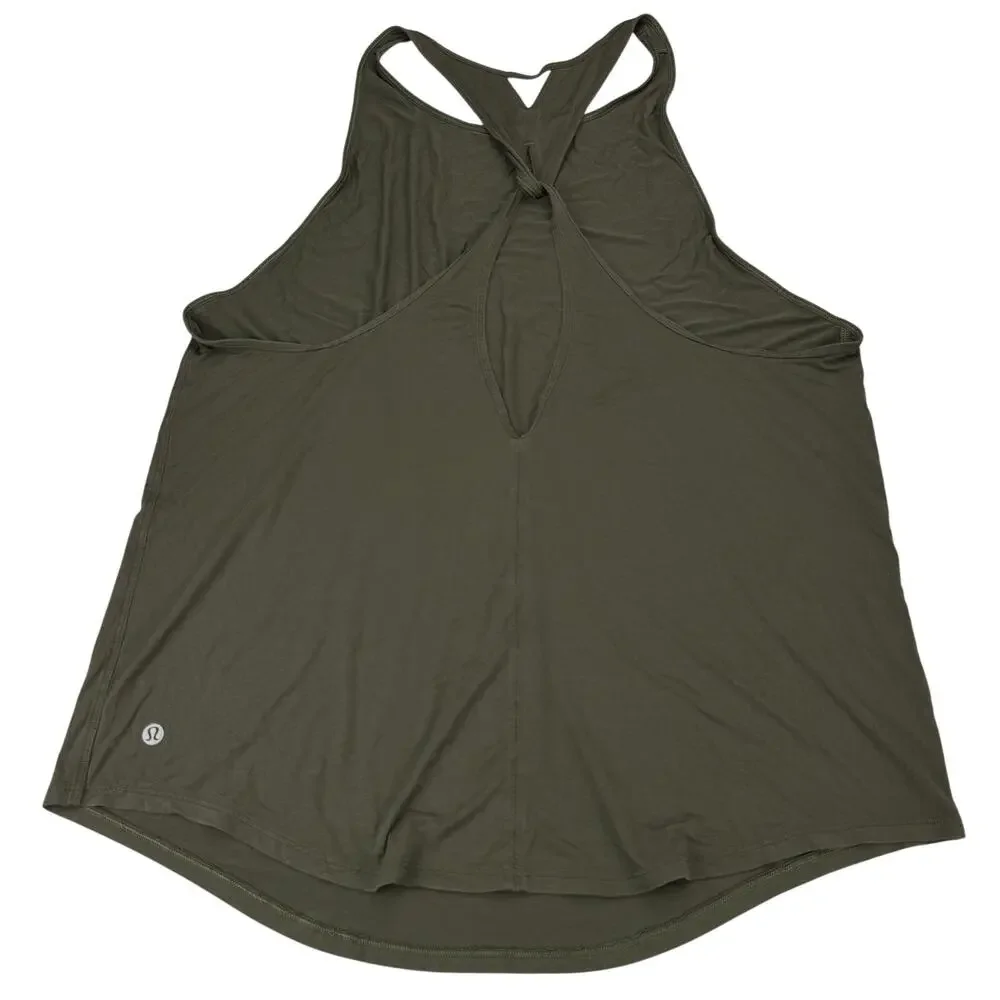 LULULEMON More Movement Tank Size 10  Dark Olive - Picture 3 of 4